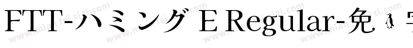 FTT-ハミング E Regular字体转换